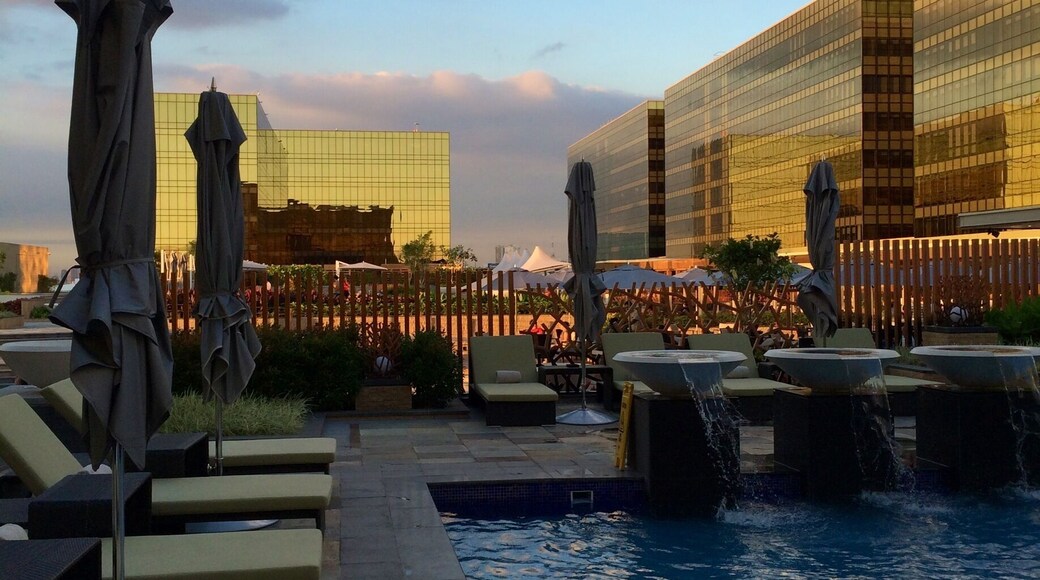 The newest 5 star hotel and resort/casino in the capital city, enjoying pool side and the warmer weather.