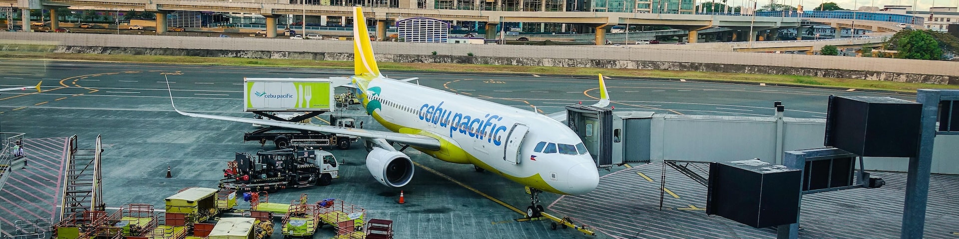 JJTBRC Manila, Philippines - Apr 14, 2017. A civil aircraft docks at Terminal 3 of Ninoy Aquino Airport (NAIA) in Manila, Philippines. NAIA is the main intl