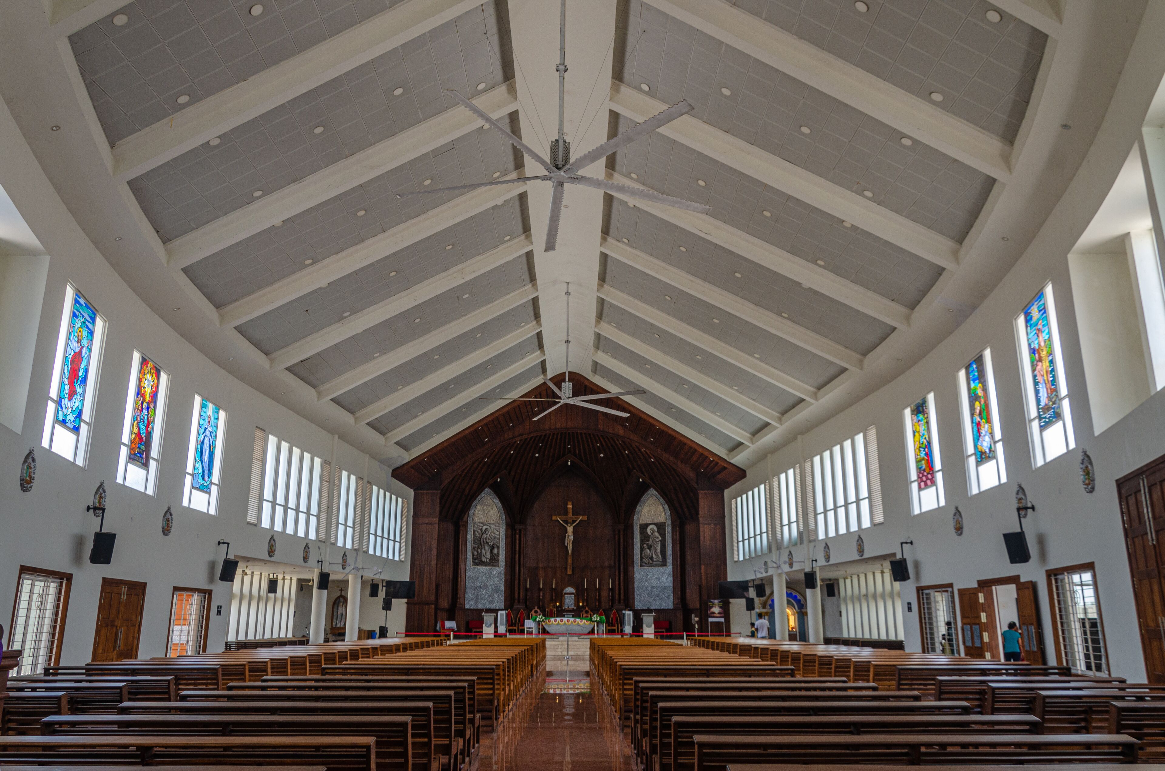 Interior of the Stella Maris Church -Kalmady, Udupi, India.Shrine of Vailankanni
