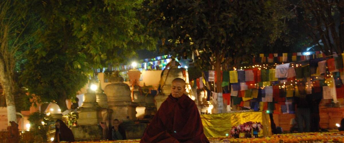 The Mahabodhi Temple is an abode for meditators. The compound exudes peace.