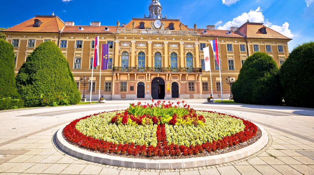 Sombor square and city hall view