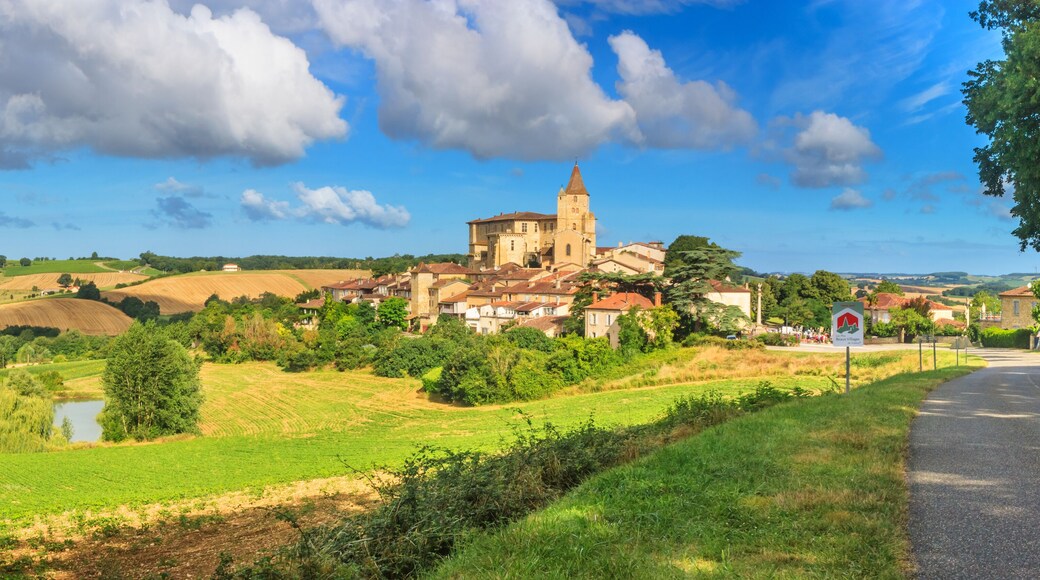 Summer landscape - view of the village of Lavardens labeled Les Plus Beaux Villages de France, in the historical province Gascony, the region of Occitanie of southwestern France