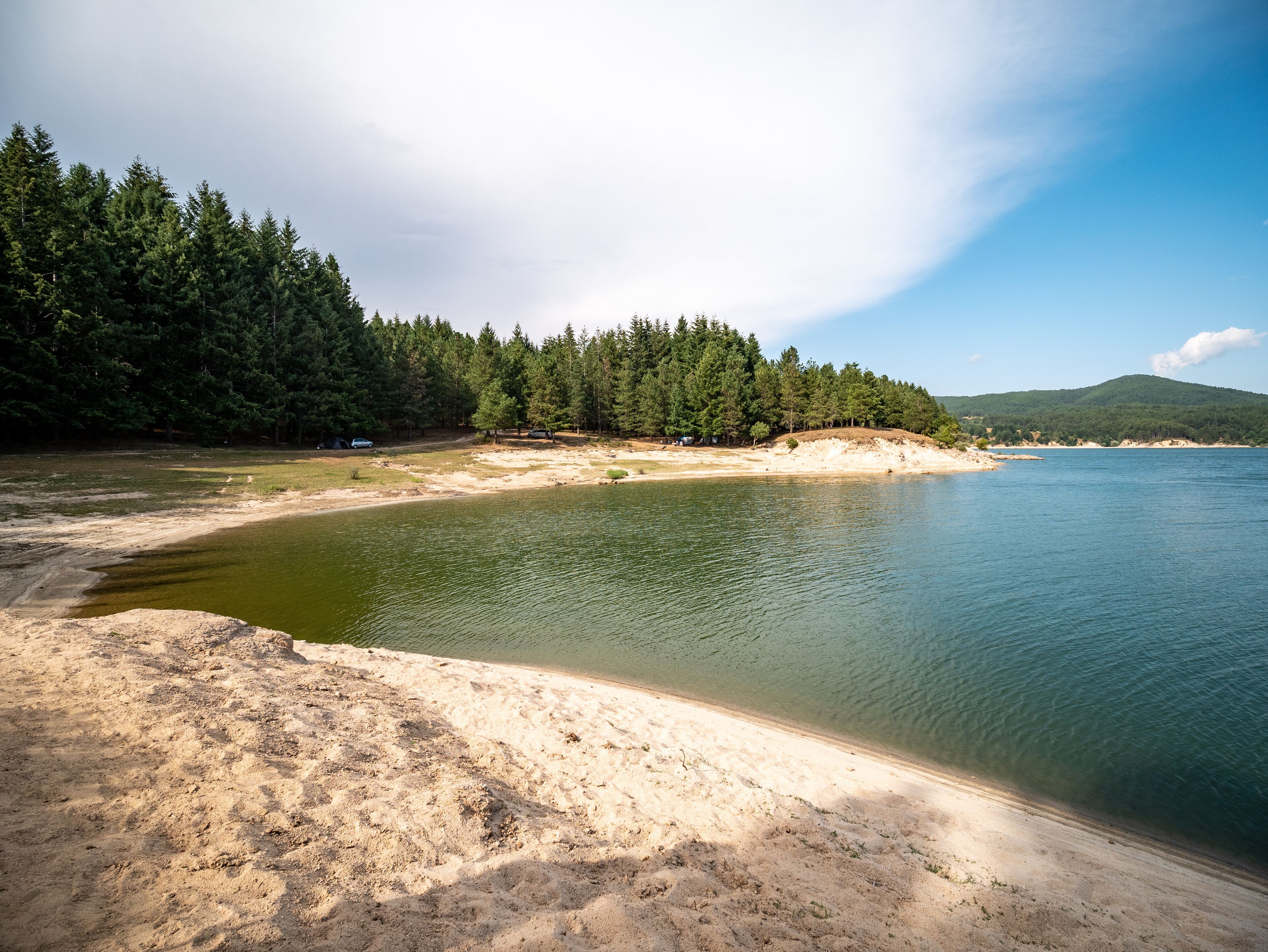 Cecita lake in Sila National Park. Spezzano della Sila, Cosenza, Calabria, Italy