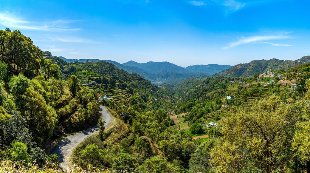 Big Panorama of Mukteshwar Valley, Nainital, Uttarakhand, India