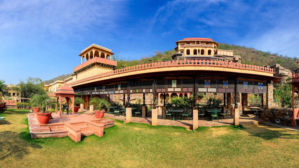 Panorama of Neemrana Fort Palace, Rajasthan, India