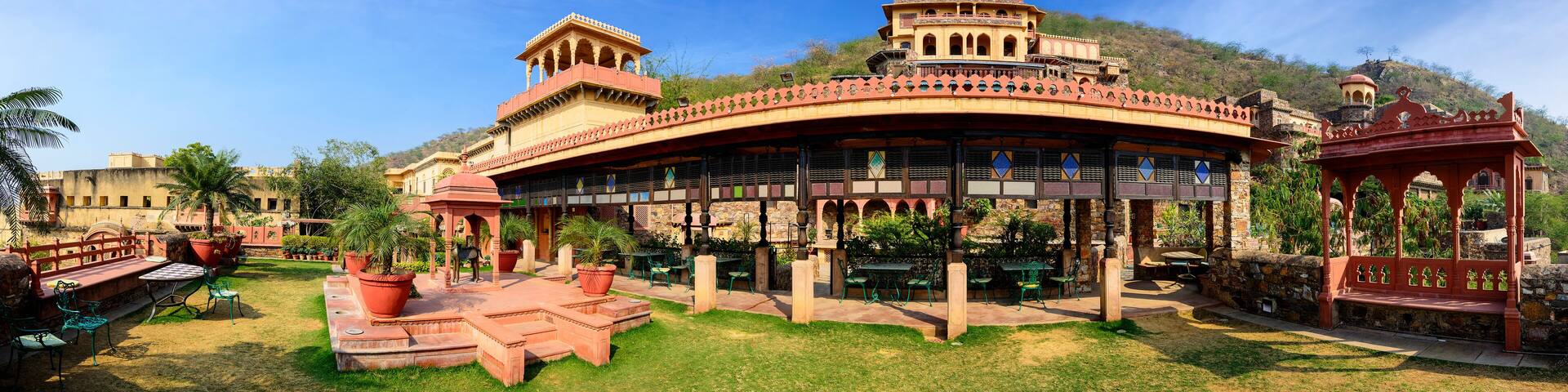 Panorama of Neemrana Fort Palace, Rajasthan, India