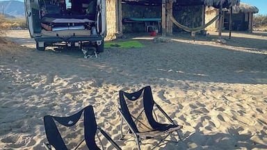 A beautiful and eco friendly campground for small rigs right on the water