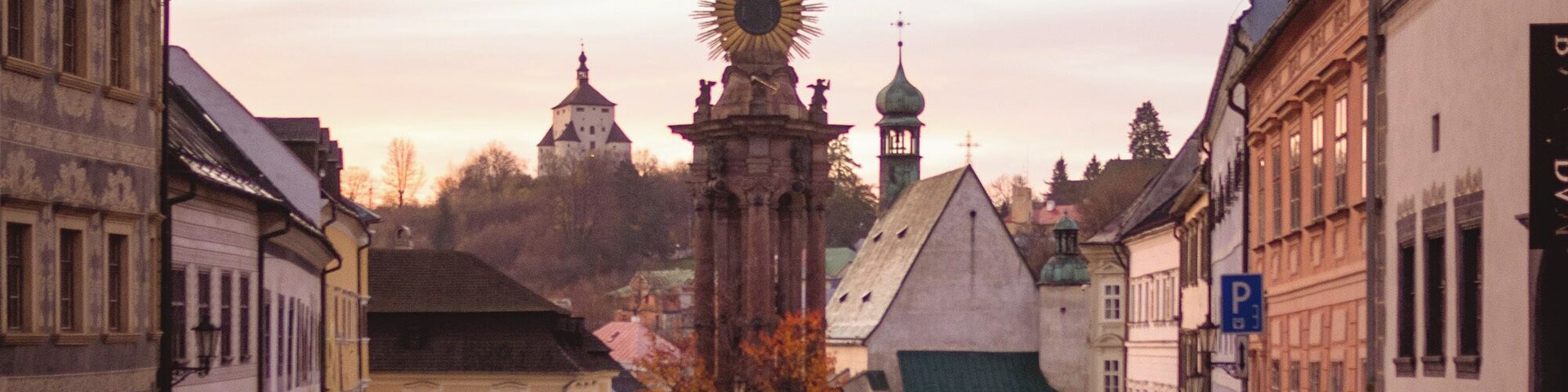 Banská Štiavnica is a picturesque and photogenic town. There are churches, palaces of rich miners and town houses standing in the narrow valley, small mining houses are cringing in the hills above them. All of this is inter-linked by little romantic streets and paths with hundreds of stairs. Do not miss Štiavnica promenade – an elevated pathway Trotuár, Ružová Street. In case you are interested in beautiful views, walking higher is worth it.