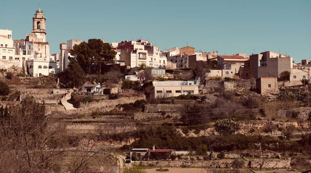 La Senia skyline, typical Catalan town. Spain