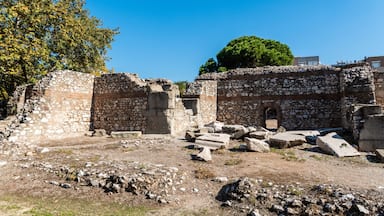 Ruins of Byzantine basilica in Thyatira ancient city in the modern Turkish city of Akhisar.