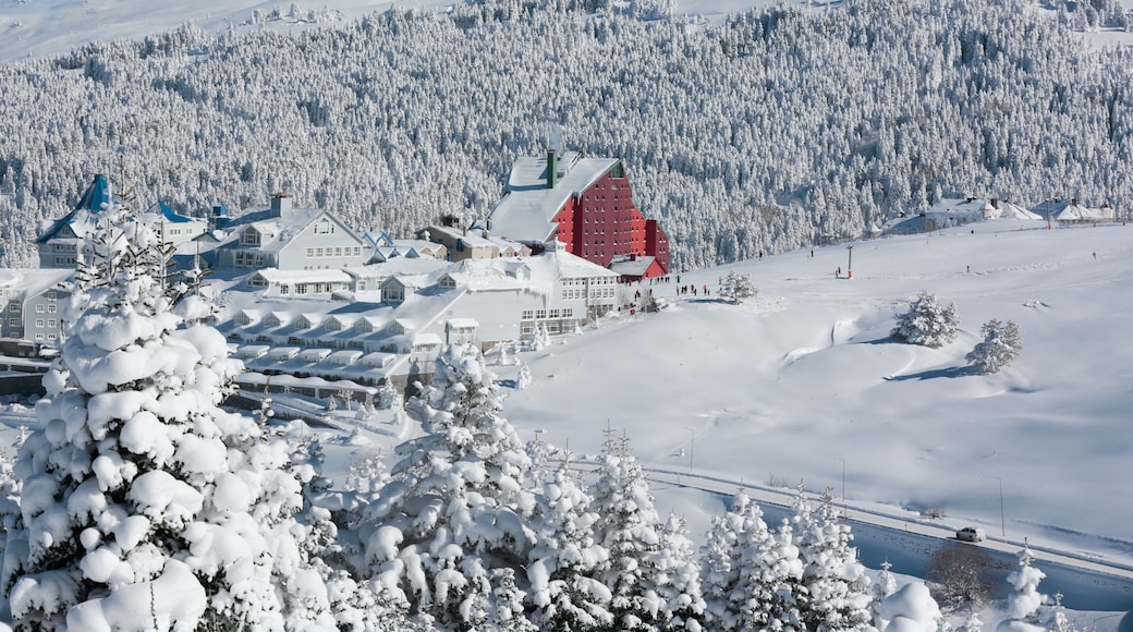 view of the Uludag Mountain ski resort. Turkey