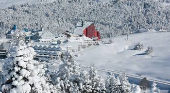 view of the Uludag Mountain ski resort. Turkey