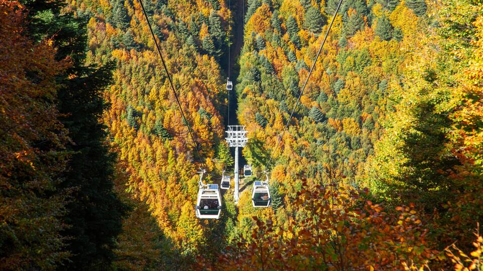 Bursa, Uludag cable car autumn images. Turkey
