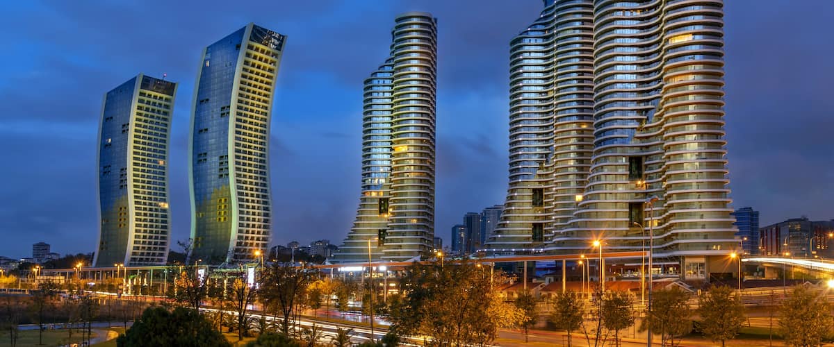 Skyscrapers at early morning, Kartal, Istanbul