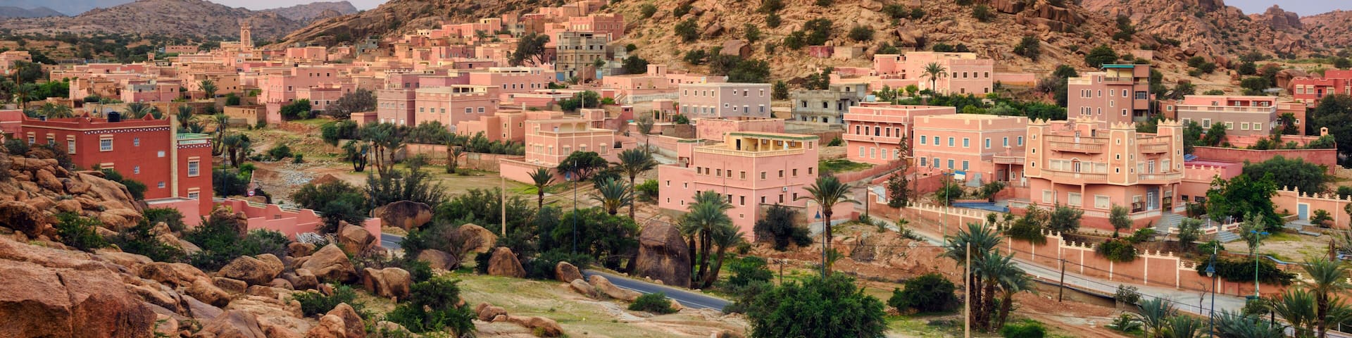Tafraoute town in Souss-Massa region, Morocco