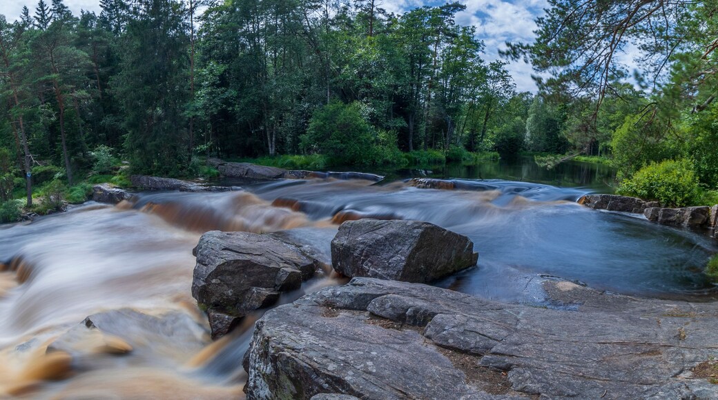 Flammafallet Waterfall near Laholm, Halland, Sweden