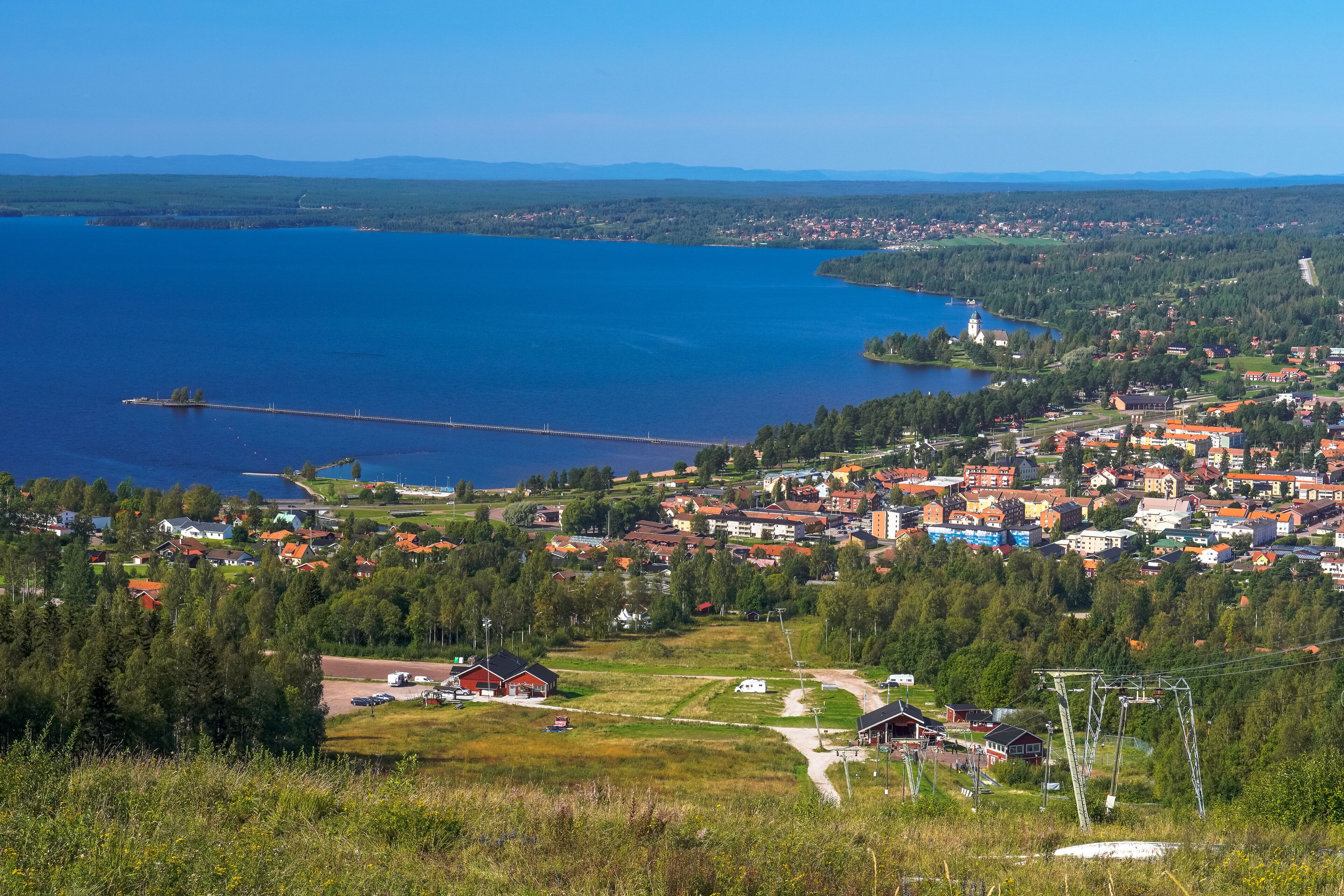Panorama view from Rattvik village in sweden