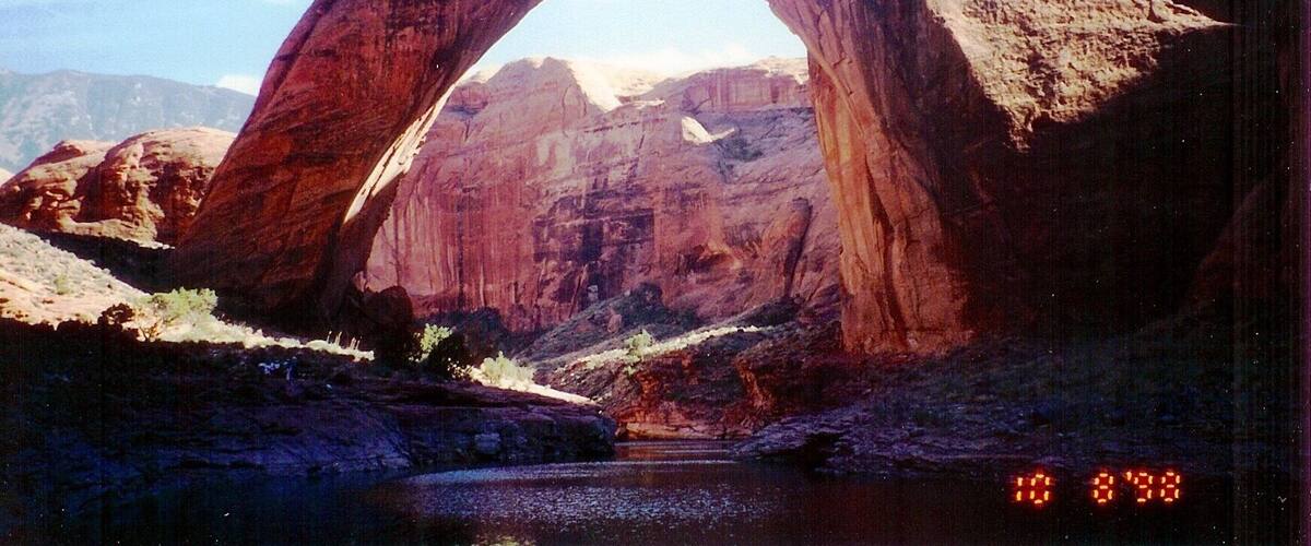 Encompassing just 160 square acres of land, Rainbow Bridge National Monument is one of the smallest units of the National Park Service. The Rainbow Bridge itself is one of the largest natural bridges in the world.