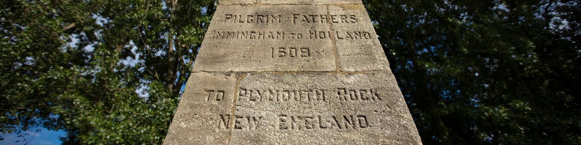 Immingham, Lincolnshire UK, June 2020, view of the Pilgrim memorial