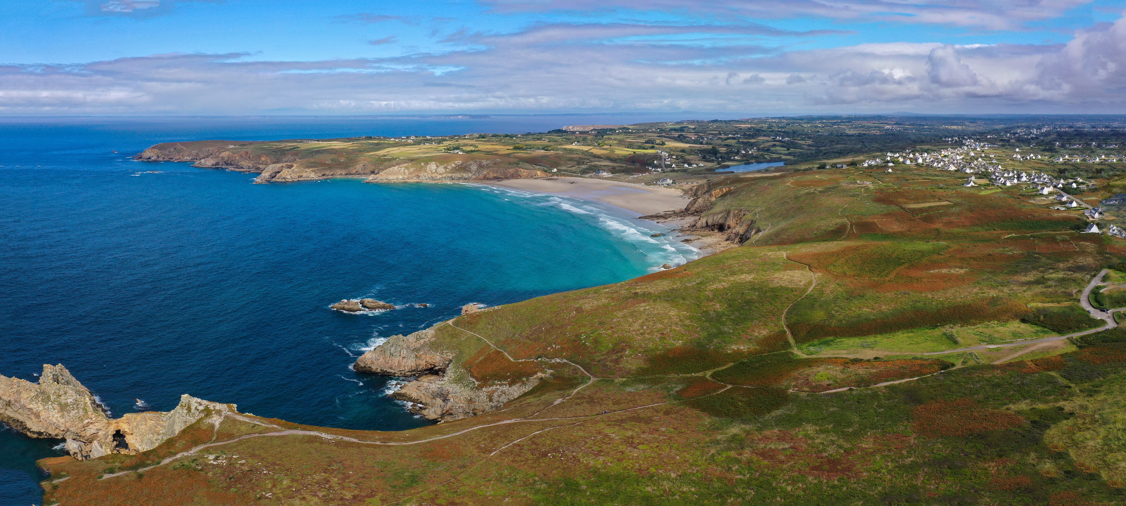 aerial view on the tip of van