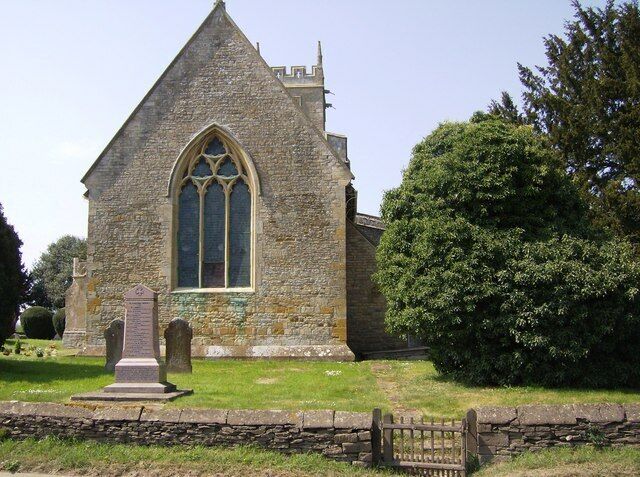 Long Compton church, east end, near to Long Compton, Warwickshire, Great Britain. Regularly passed on the A34 before the coming of the M40, Long Compton is now a much quieter village. Walkers lunches are sometimes provided in the church at weekends.