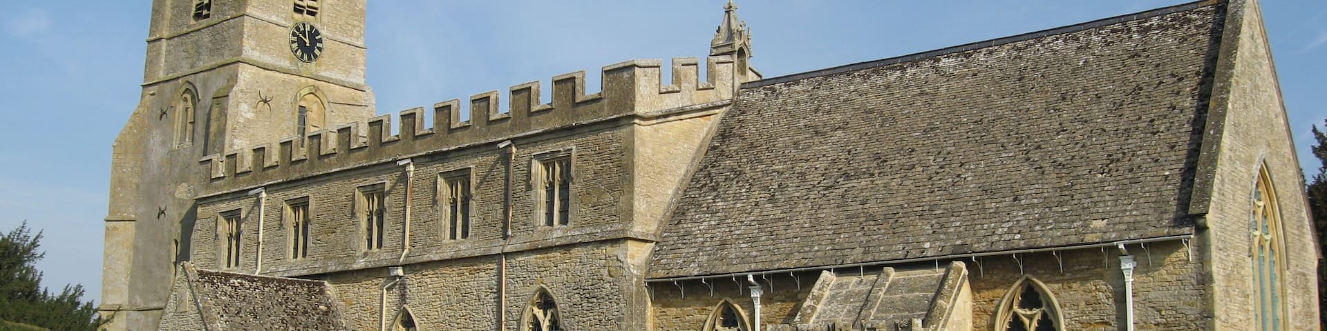 St. Peter and St. Paul Church , Long Compton, near to Long Compton, Warwickshire, Great Britain. It is believed that St. Augustine preached on this site in 597AD. The present building dates from the 13th century, with significant additions and alterations over the years. In 2004 the west end was altered to provide a meeting room and kitchen. <a title="http://www.achurchnearyou.com/long-compton-st-peter-st-paul/" rel="nofollow" href="http://www.achurchnearyou.com/long-compton-st-peter-st-paul/">Link</a><img style="padding-left:2px;" alt="External link" title="External link - shift click to open in new window" src="http://s0.geograph.org.uk/img/external.png" width="10" height="10"/>