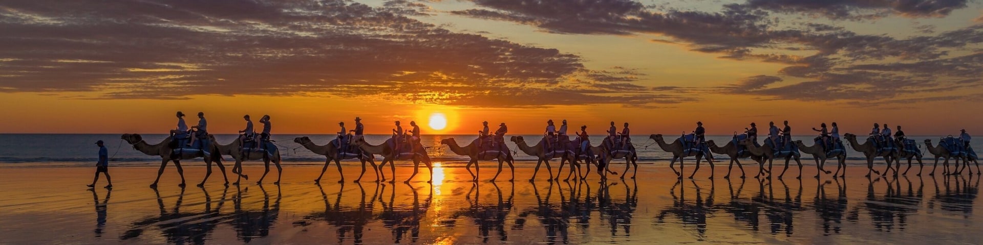 I had taken the camel ride the evening before and it was a cloudless sunset... so glad that this sunset wasn't - such a cool sky with the reflections in the sand... I enjoyed photographing it a lot more than I enjoyed my camel ride though... Tip: the Blue Camels are closer to the sea than the Red or the Yellow also the wet sand makes for great reflections #Reflections #beachtips