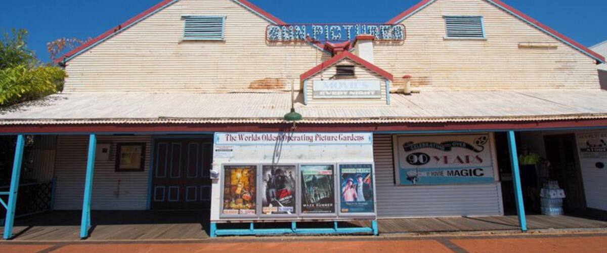 Sun Pictures is the world’s oldest operating open-air picture gardens.
Don’t expect anything glam here, this is total Broome style, sitting on some deck chairs or lying on the grass of the tropical garden gazing up at the big screen.