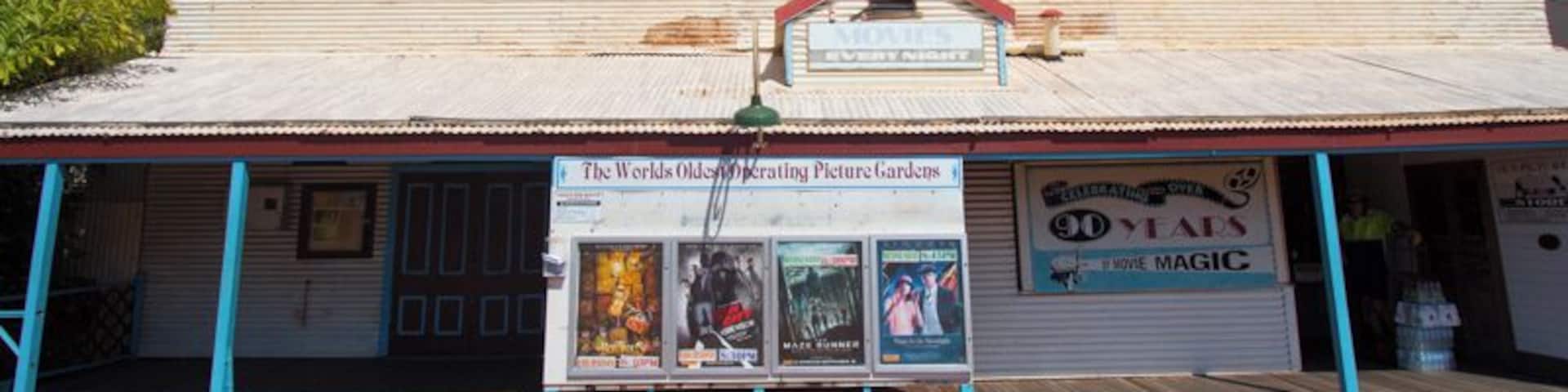 Sun Pictures is the world’s oldest operating open-air picture gardens.
Don’t expect anything glam here, this is total Broome style, sitting on some deck chairs or lying on the grass of the tropical garden gazing up at the big screen.