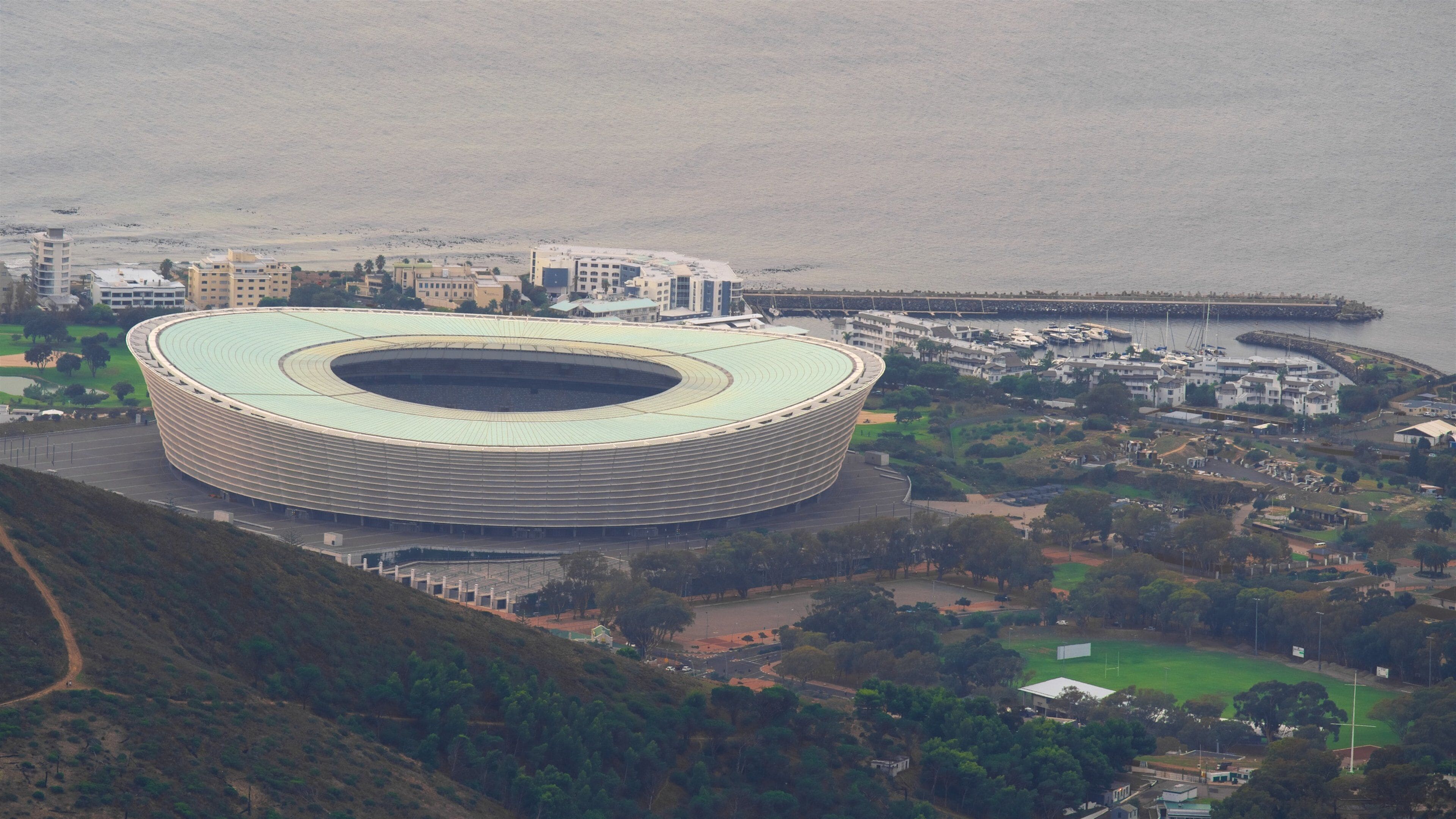 Cape Town Stadium which includes a city