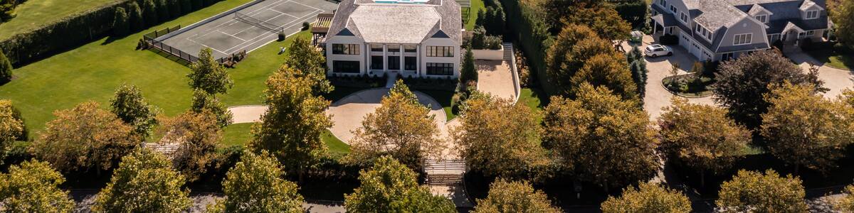 Hamptons Long Island New York Aerial View