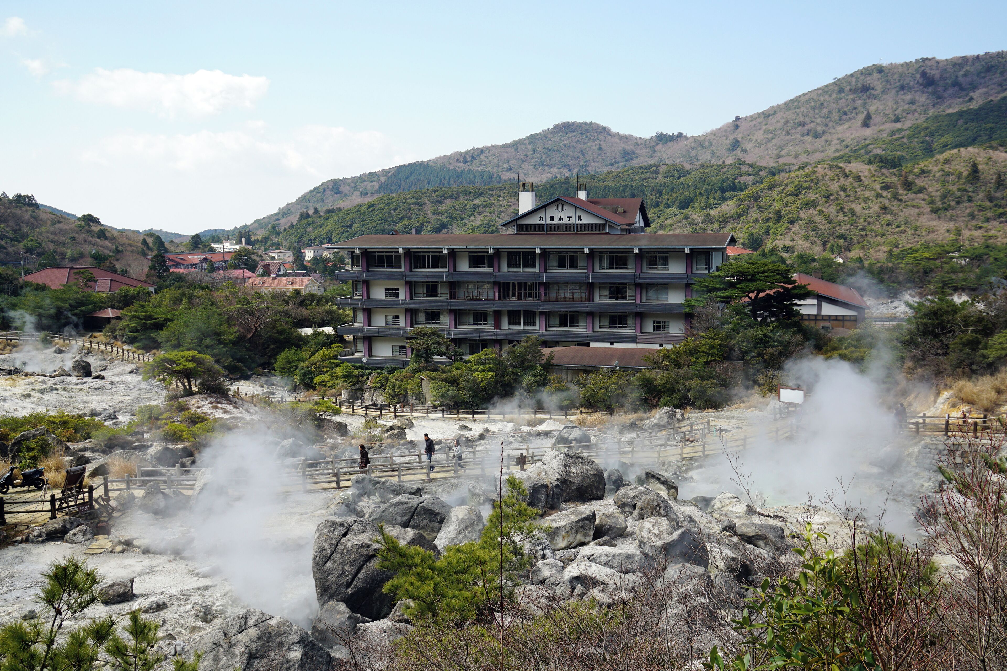 Jigoku of Unzen Onsen in Unzen City, Nagasaki prefecture, Japan.