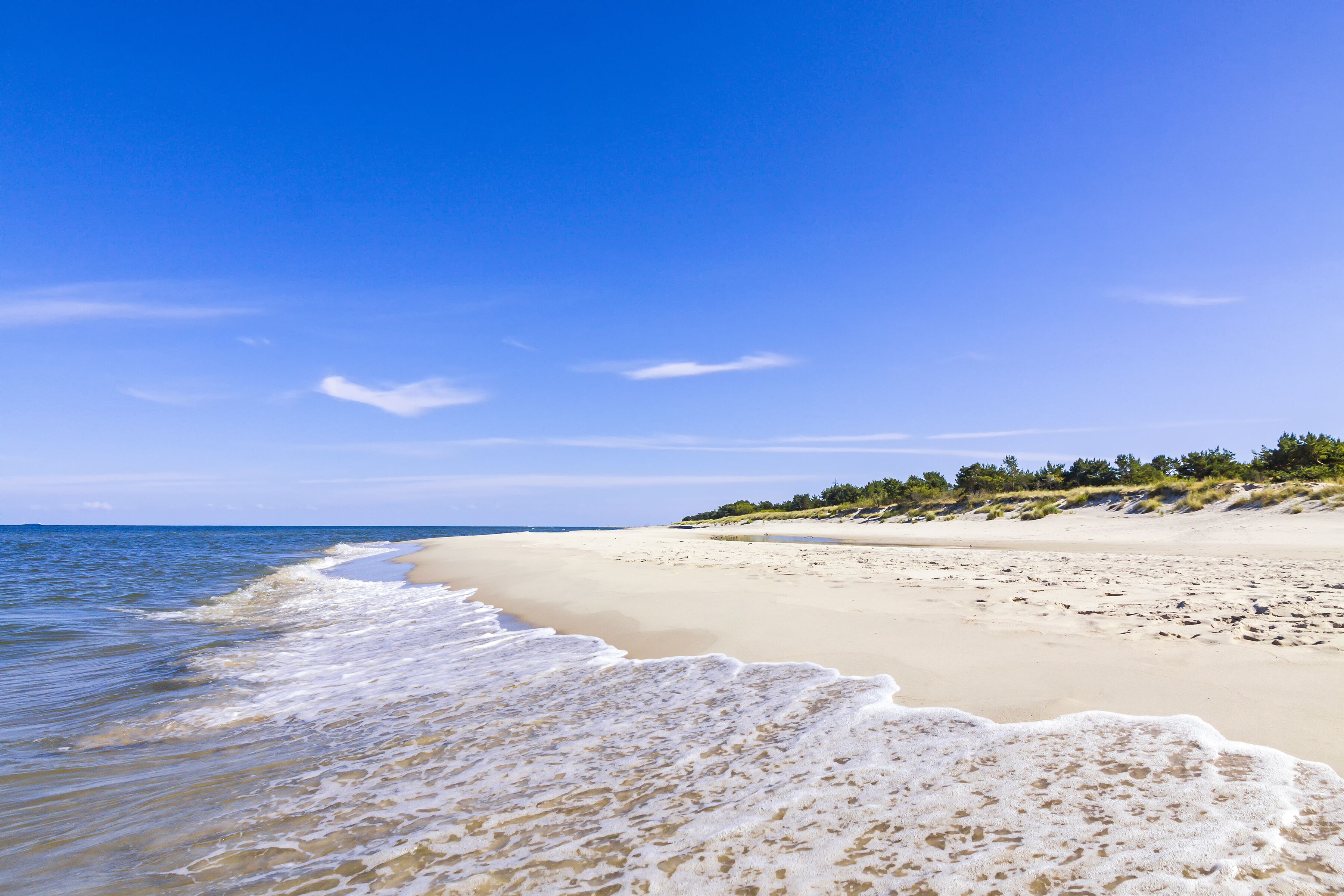 Sandy beach on Hel Peninsula, Baltic sea, Poland