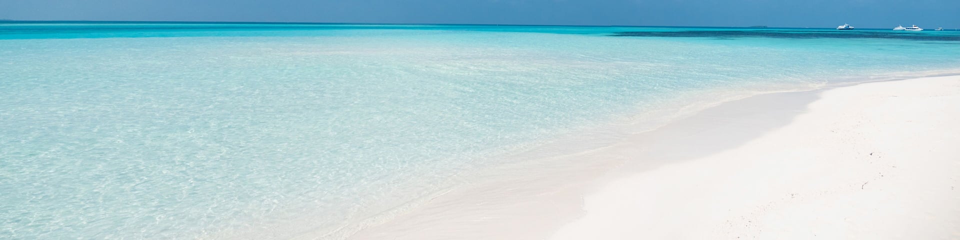 Tropical Beach with White Sand. Maldives Panorama.