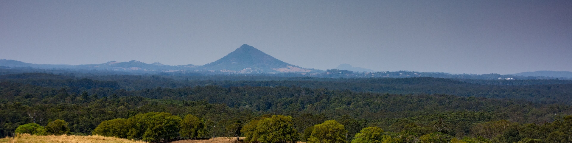 View towards Mount Cooroy, Sunshine Close, Queensland, Australia on a clear day