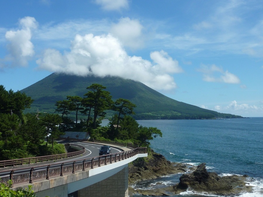 The National Route 226 in Minamikyushu City, Kagoshima Prefecture, Japan.