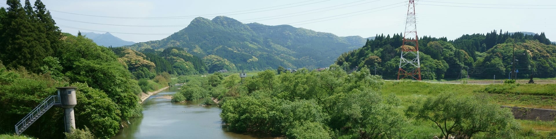 Matsuura River, from bridge at Sari, Ouchi, Karatsu city, Saga prefecture.