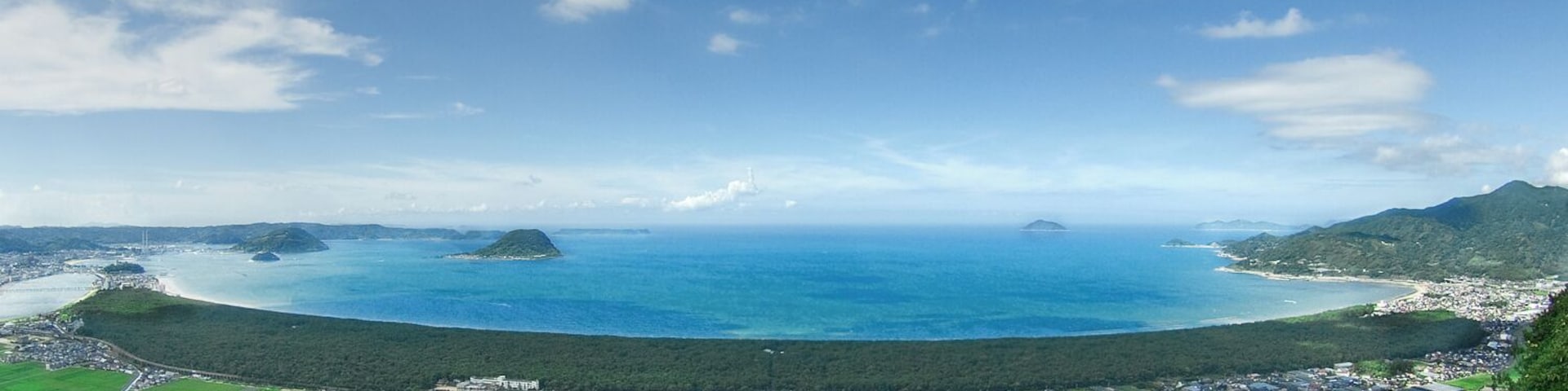 虹の松原全景(鏡山より)、Fisheye View of Nijinomatsubara