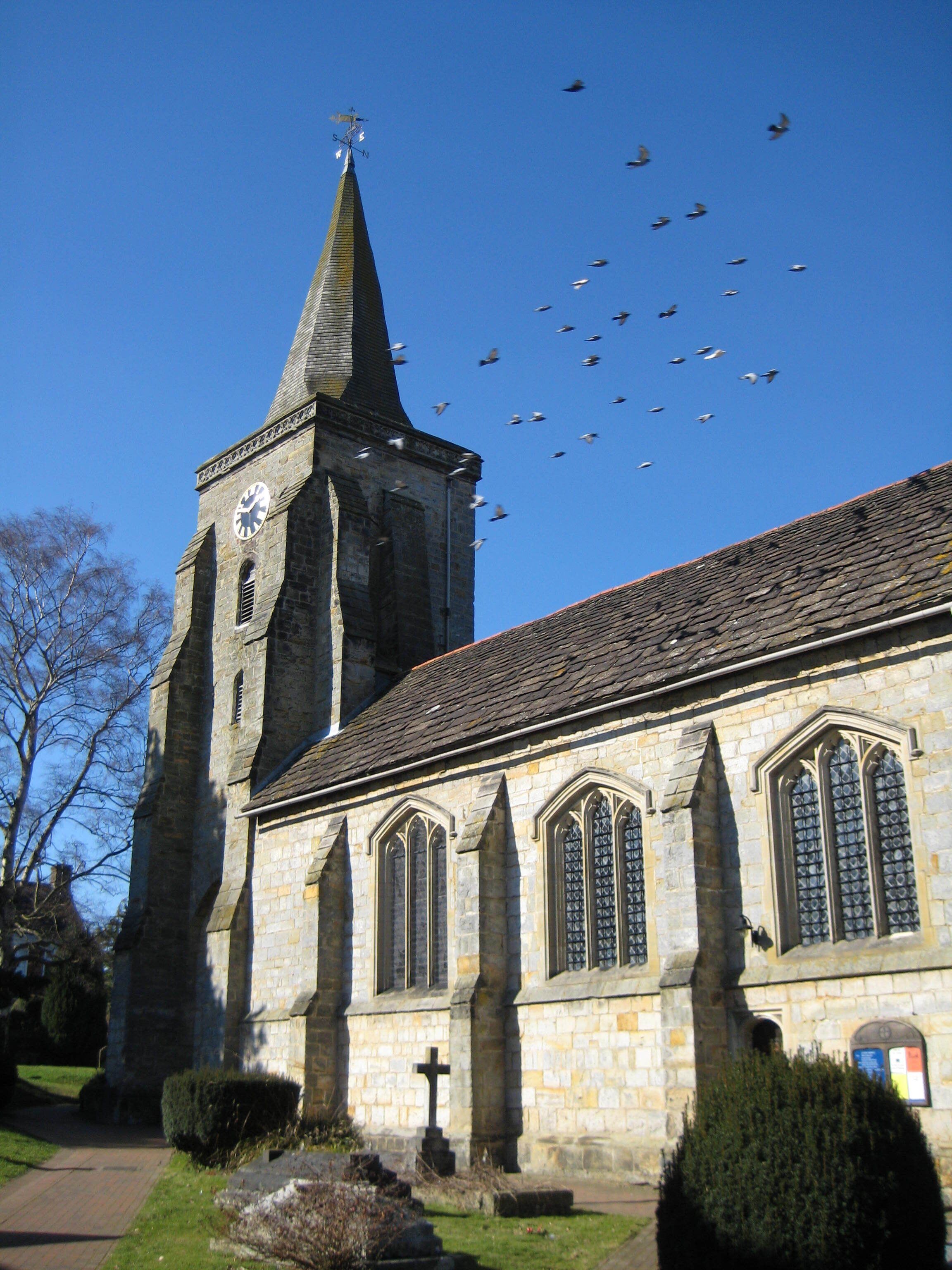 St.Peter & St.Paul, Lingfield. The Collegiate Church of St.Peter & St.Paul contains some impressive tombs and brasses to the Cobham family.