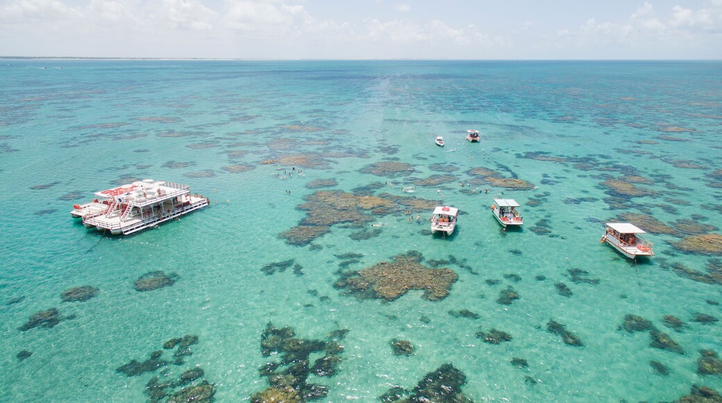 Imagem Aérea das Parrachos de Maracajaú, o Caribe Brasileiro no Município de Maxaranguape, no Rio Grande do Norte, Brasil