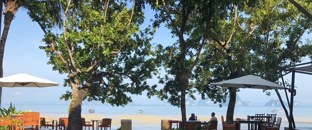 Breakfast with a view! #krabi #breakfast #thailand #ocean