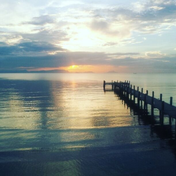 The view from the Sailing Club as the sunsets in Kep, Cambodia
