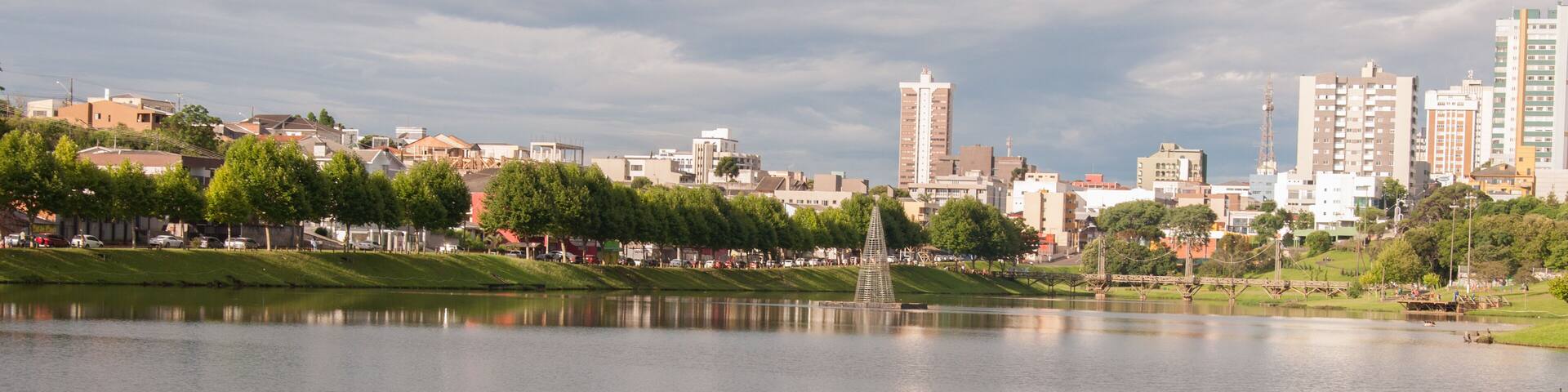 GUARAPUAVA, PARANA, BRAZIL - JANUARY 01, 2016: Guarapuava Lake