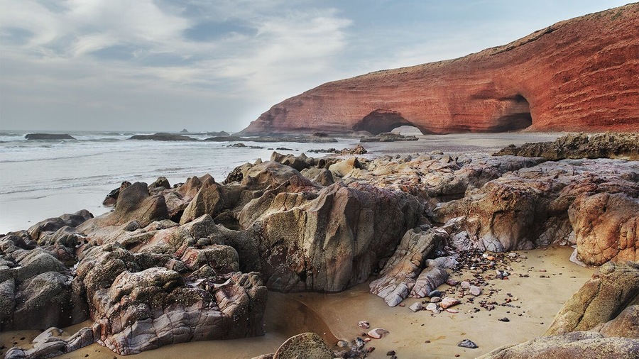 Legzira beach, Atlantic coast, Morocco