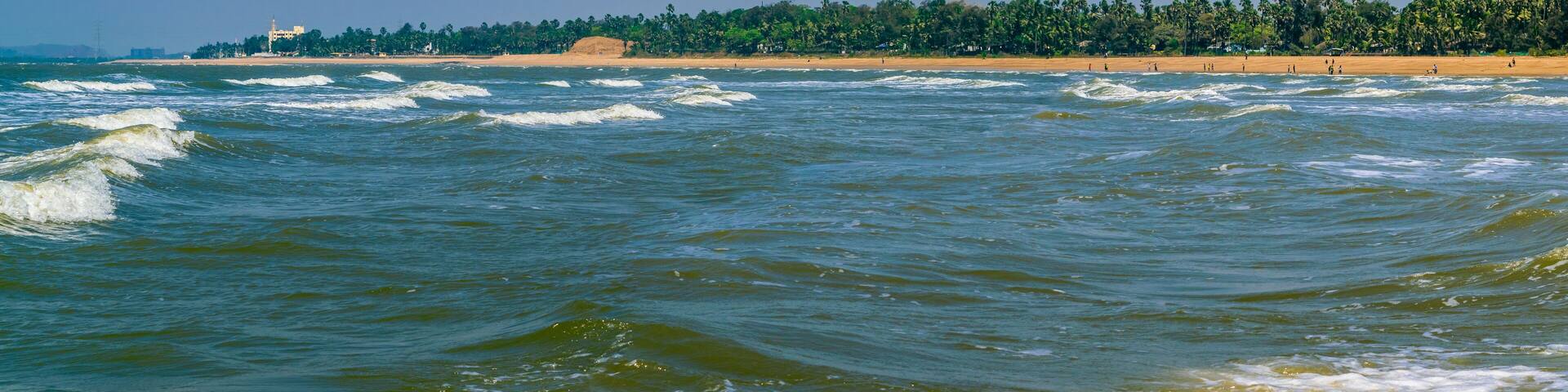 View at Aksa beach is a popular beach and a vacation spot in Aksa village at Malad, Mumbai, India.