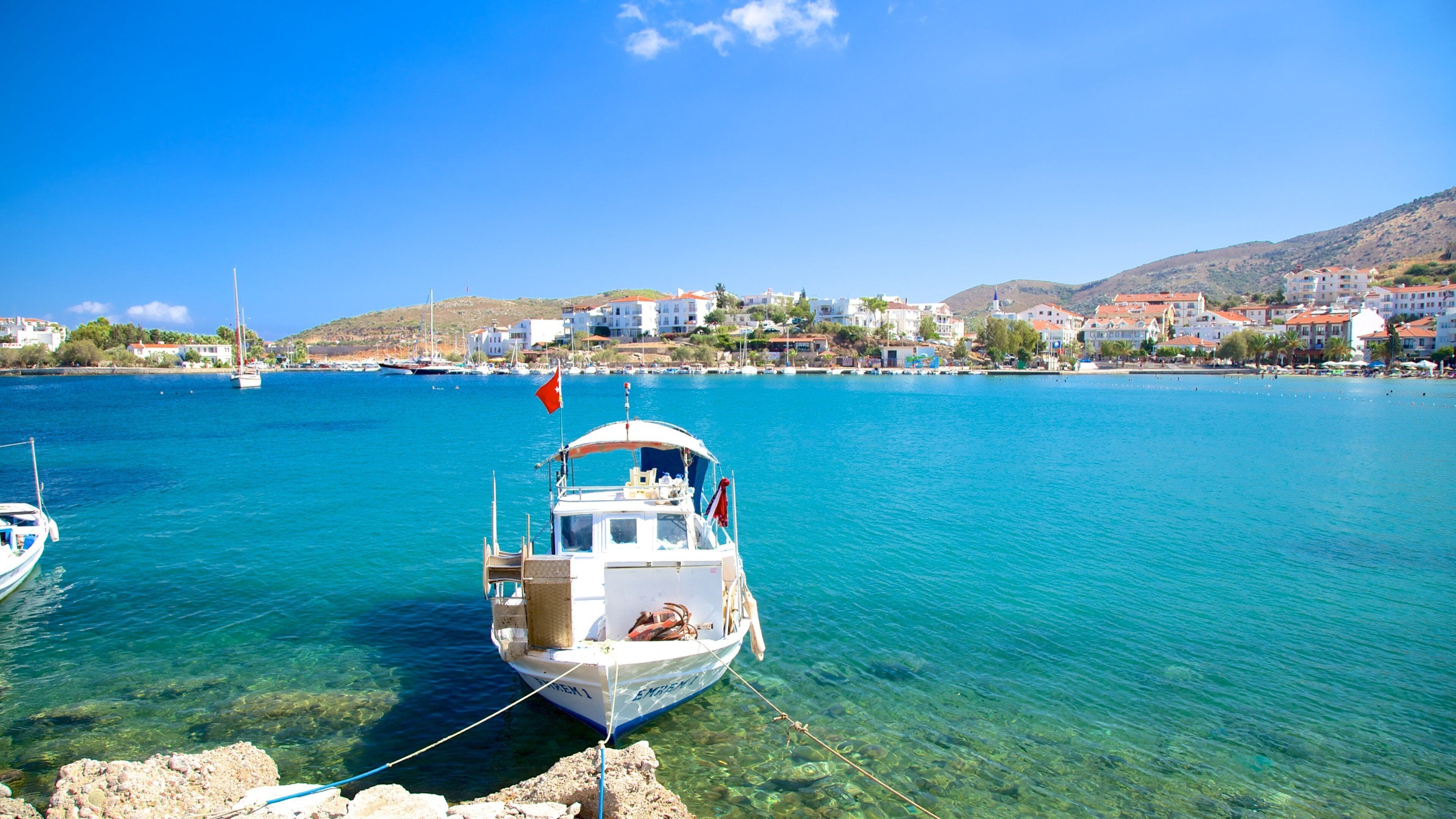 Datca Ferry Port showing a marina