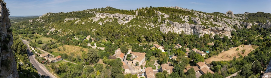 View of a typical French village, taken from Les Beaux de Provence