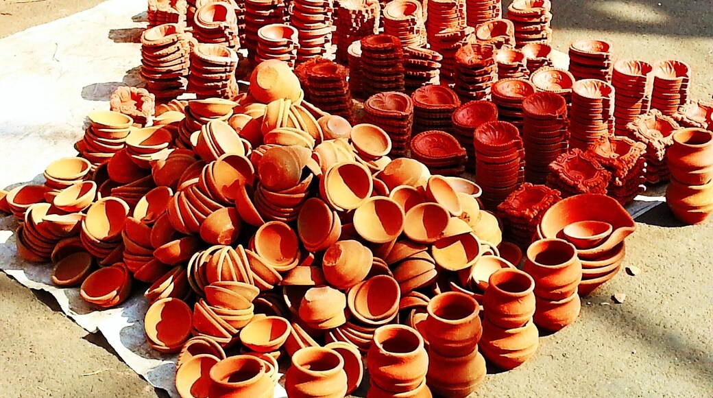 Traditional Earthern lamps in a Diwali Baazar in Bhopal in the state of Madhya Pradesh in India
https://theredbagandpurpleshoes.wordpress.com/2014/10/26/the-unstoppable-festive-spirit-diwali-bazaars-of-india/