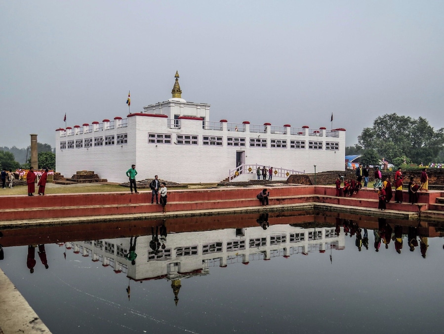 The Maya Devi Temple in Lumbini, Nepal, birthplace of the Lord Buddha.