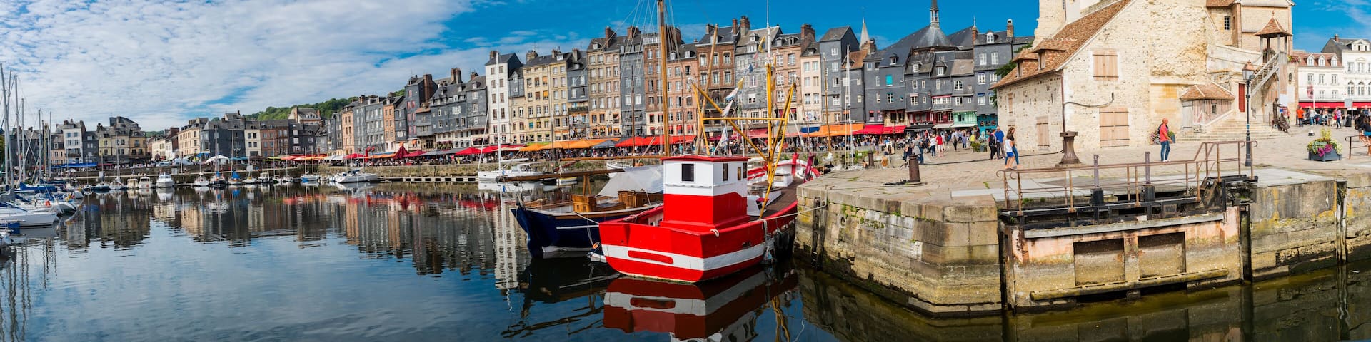Honfleur harbour, normandy city in France